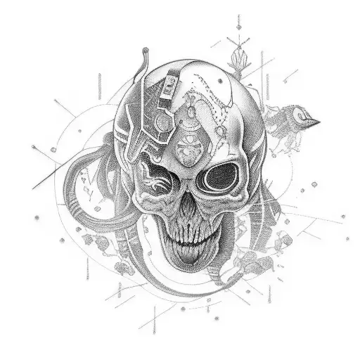 cyber tattoo 20 cm tattoo design idea