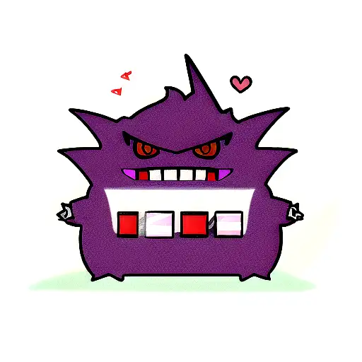 Gengar with credit card tattoo design idea