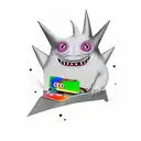 Gengar with credit card tattoo design idea
