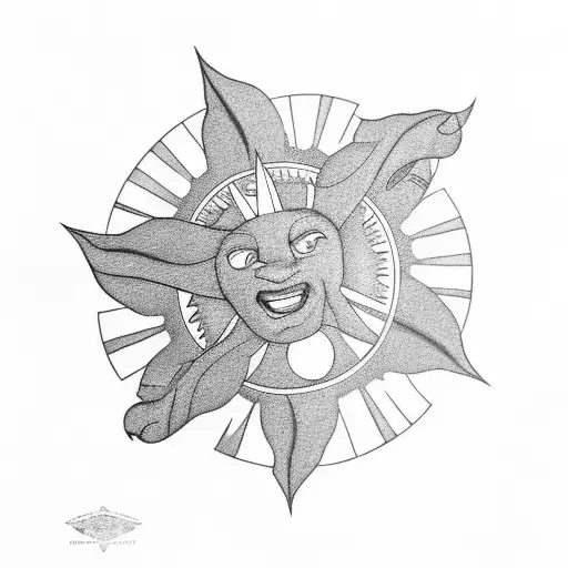 3 stars and a sun. Philippines tattoo design idea
