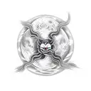 infinite tsukuyomi moon tattoo design idea