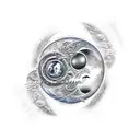 infinite tsukuyomi moon tattoo design idea