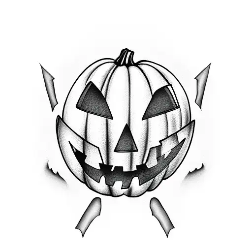 halloween flash tattoo design idea