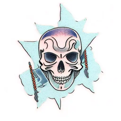 halloween flash tattoo design idea
