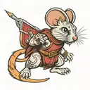 Spartan mouse tattoo design idea