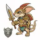 Spartan mouse tattoo design idea