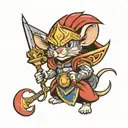 Spartan mouse tattoo design idea