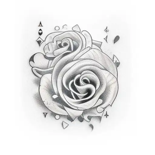 bets, craps, slots, cards tattoo design idea