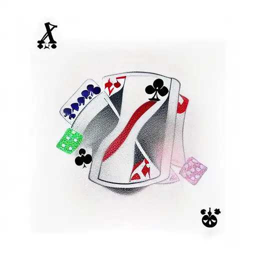 bets, craps, slots, cards tattoo design idea