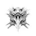 dinosaur skull  tattoo design idea