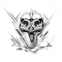 dinosaur skull  tattoo design idea