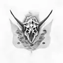 dinosaur skull  tattoo design idea