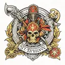 st Florian firefighter tattoo design idea