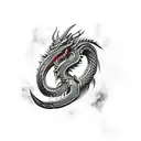 viking dragon style skyrim tattoo design idea