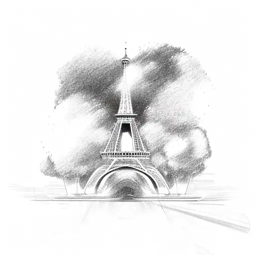 torre eiffel tattoo design idea