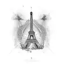 torre eiffel tattoo design idea