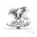 torre eiffel tattoo design idea