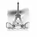 torre eiffel tattoo design idea