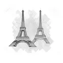 torre eiffel tattoo design idea