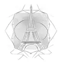 torre eiffel tattoo design idea