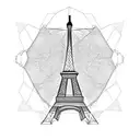 torre eiffel tattoo design idea