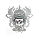 Half sleeve samurai tattoo with everything happens for a reason tattoo design idea