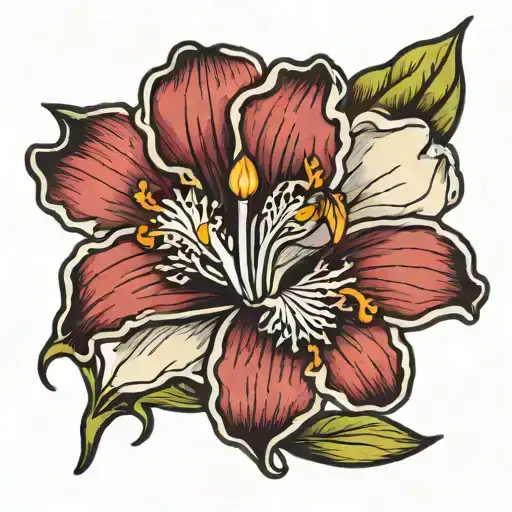 iris poppy snowdrop  tattoo design idea
