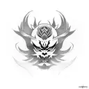 Hannya mask tattoo design idea