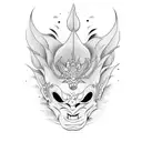 Hannya mask tattoo design idea