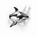 Orca tattoo design idea
