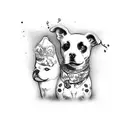 Fu dogs tattoo design idea