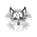 Fu dogs tattoo design idea