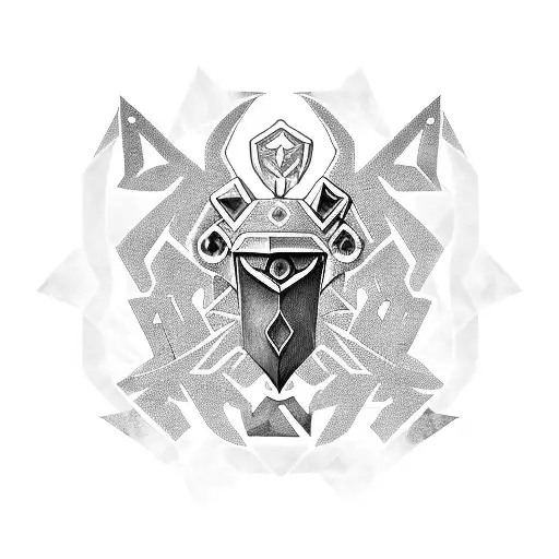 A collage of iconic items and symbols from Zelda, Hades, League of Legends, and Pokemon intertwined in a mesmerizing pattern tattoo design idea