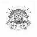 mad max wheel tattoo design idea