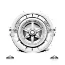 mad max wheel tattoo design idea