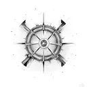 mad max wheel tattoo design idea