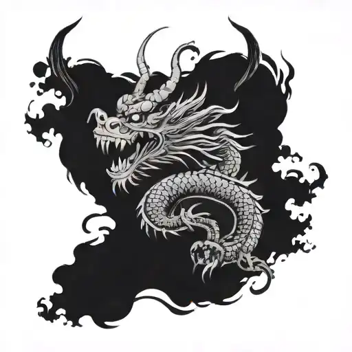 back tattoo kaido dragon form tattoo design idea