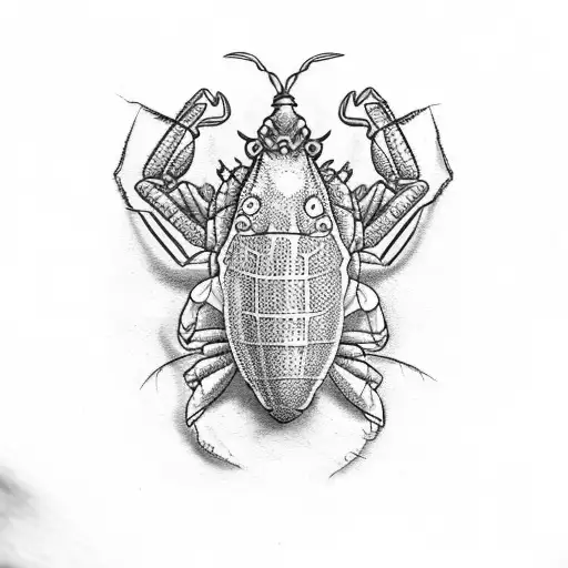 crawfish tattoo design idea
