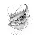 catfish tattoo design idea