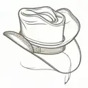 cowboy hat tattoo design idea