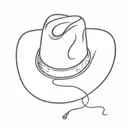 cowboy hat tattoo design idea