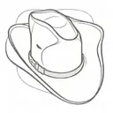 cowboy hat tattoo design idea