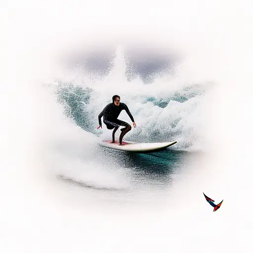 surfing tattoo design idea