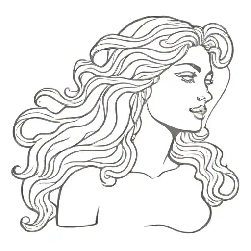 birth of venus tattoo design idea