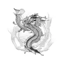 koi fish turning into a dragon tattoo design idea