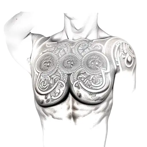 greek torso statue broken arms tattoo design idea
