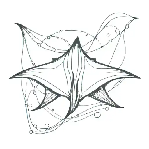 manta ray, ocean inspired design tattoo design idea
