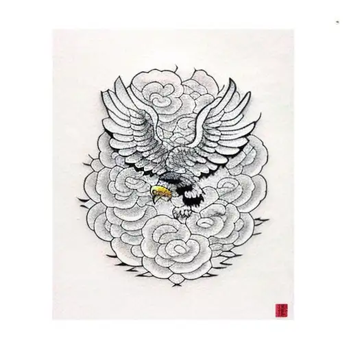 Mexican eagle tattoo design idea