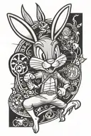 bugs bunny dangerous tattoo design idea