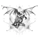 steampunk bat tattoo design idea